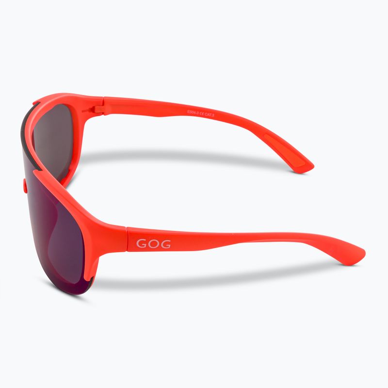 GOG Medusa matt neon orange/blaue Spiegel-Sonnenbrille 4