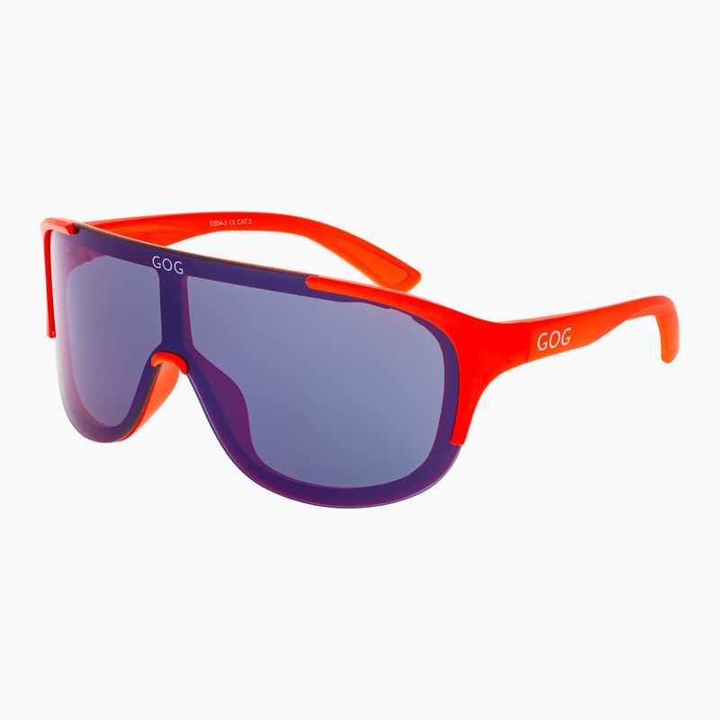 GOG Medusa matt neon orange/blaue Spiegel-Sonnenbrille 5