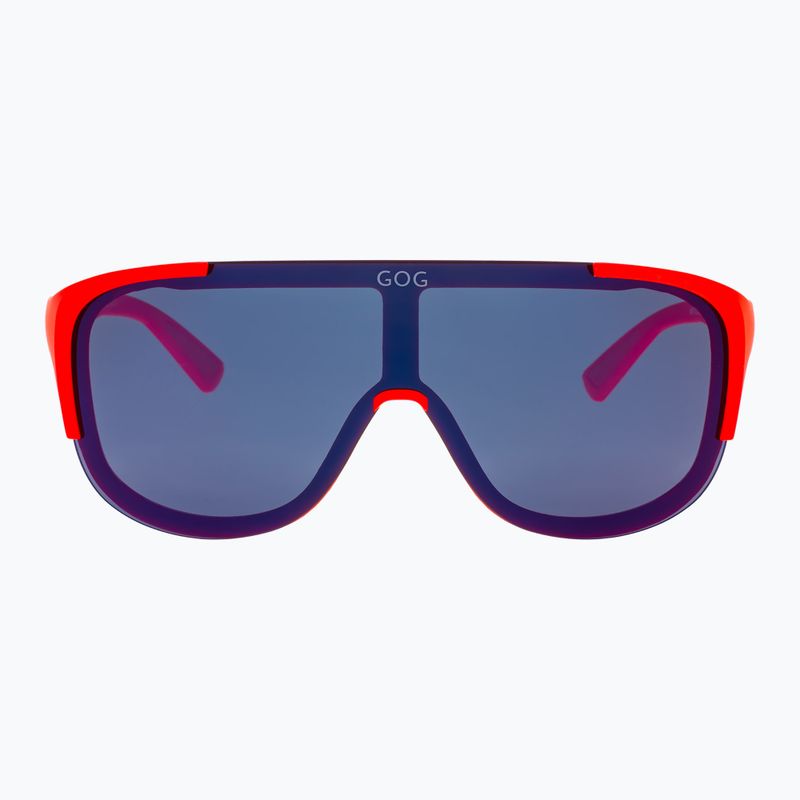 GOG Medusa matt neon orange/blaue Spiegel-Sonnenbrille 6