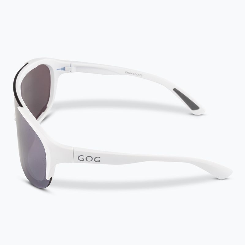 GOG Medusa matt weiß/grau/silberne Spiegel-Sonnenbrille 4