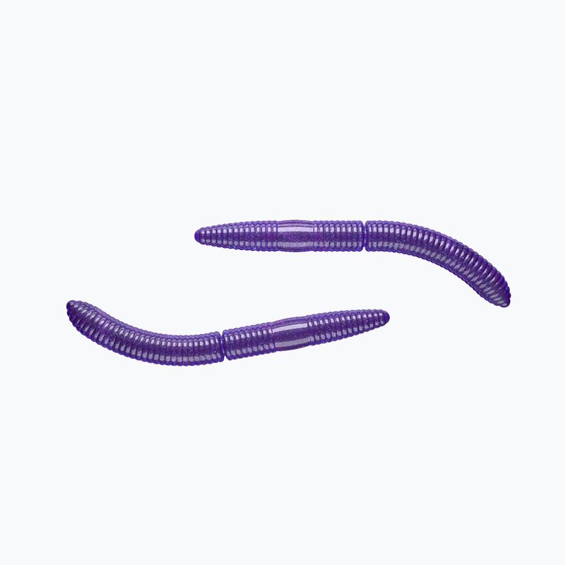 Libra Lures Fatty D'Worm Krill Gummiköder 10 Stück lila mit Glitter FATTYDWORMK65