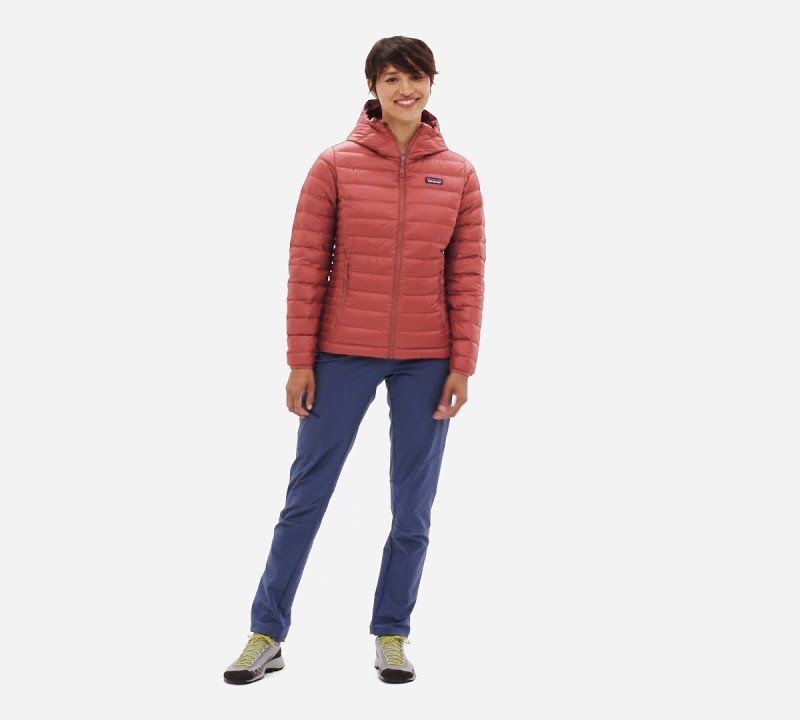 Damen Daunenjacke Patagonia Down Sweater Hoody Wurzelholz rot 8