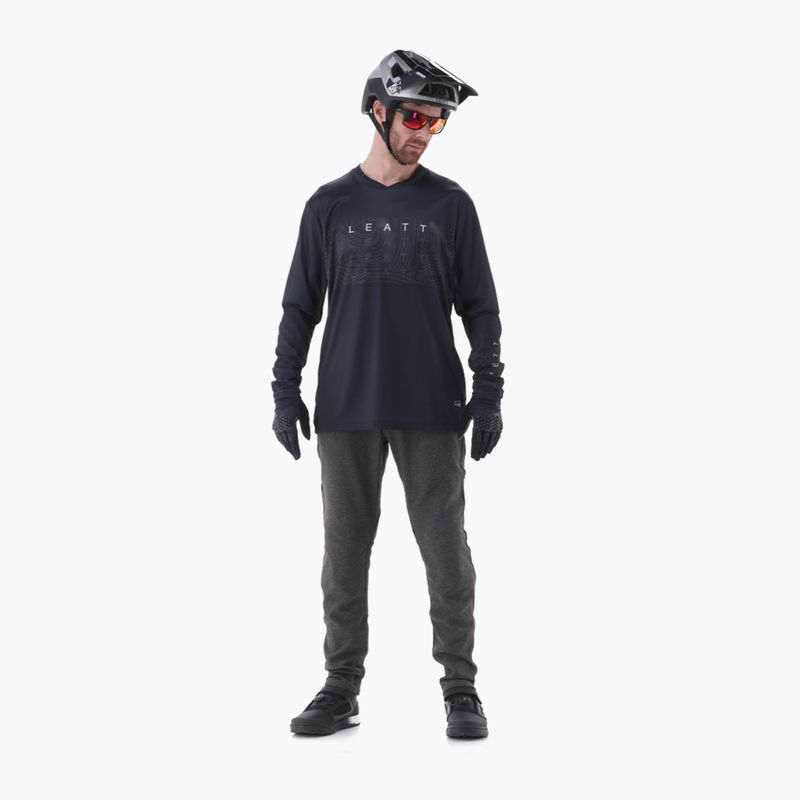 Herren Leatt MTB Gravity 3.0 Radfahren Longsleeve schwarz 2