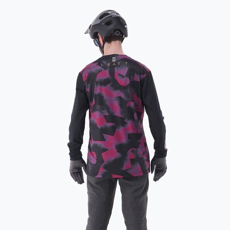Herren Leatt MTB Gravity 3.0 Radfahren Longsleeve lila 2