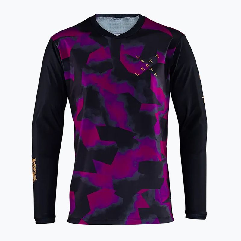 Herren Leatt MTB Gravity 3.0 Radfahren Longsleeve lila 3