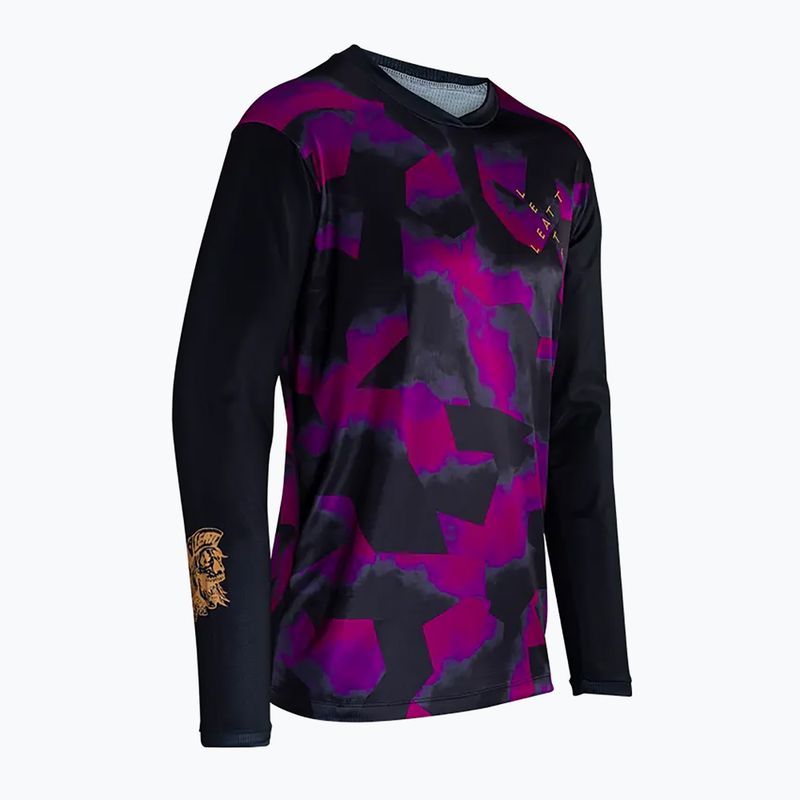 Herren Leatt MTB Gravity 3.0 Radfahren Longsleeve lila 4