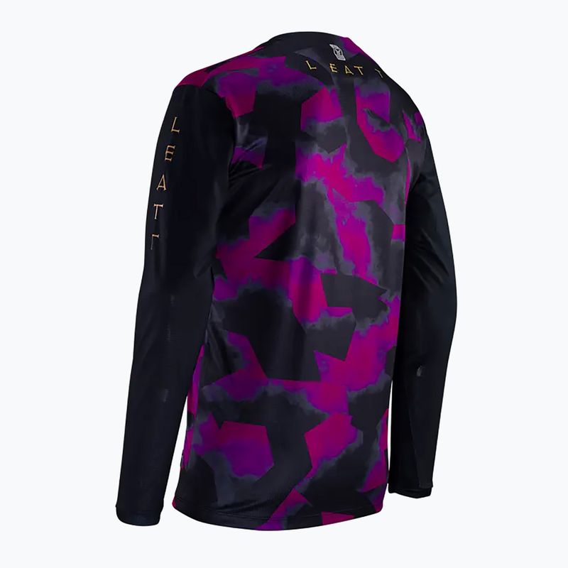 Herren Leatt MTB Gravity 3.0 Radfahren Longsleeve lila 7
