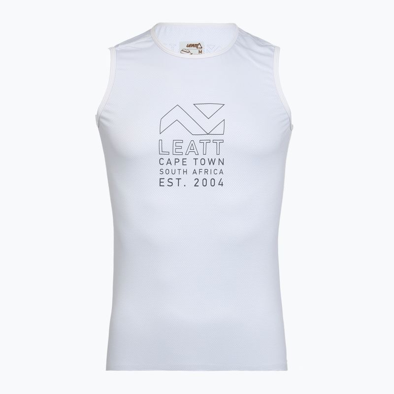 Herren Radtrikot Leatt Sleeveless Base white