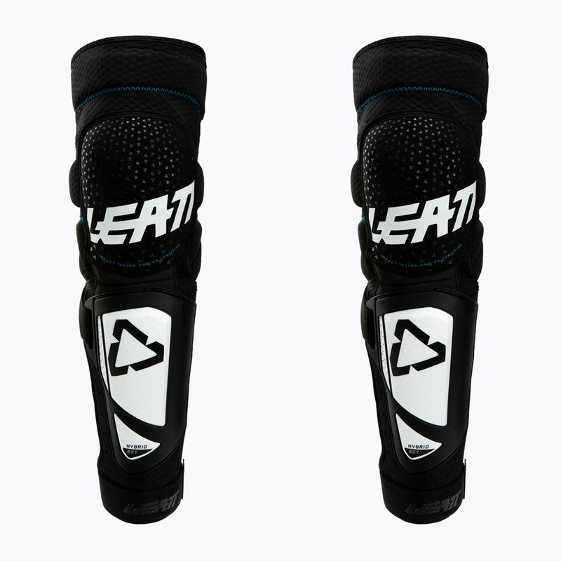 Leatt 3DF Hybrid EXT Knieprotektoren schwarz und weiß 5019400740