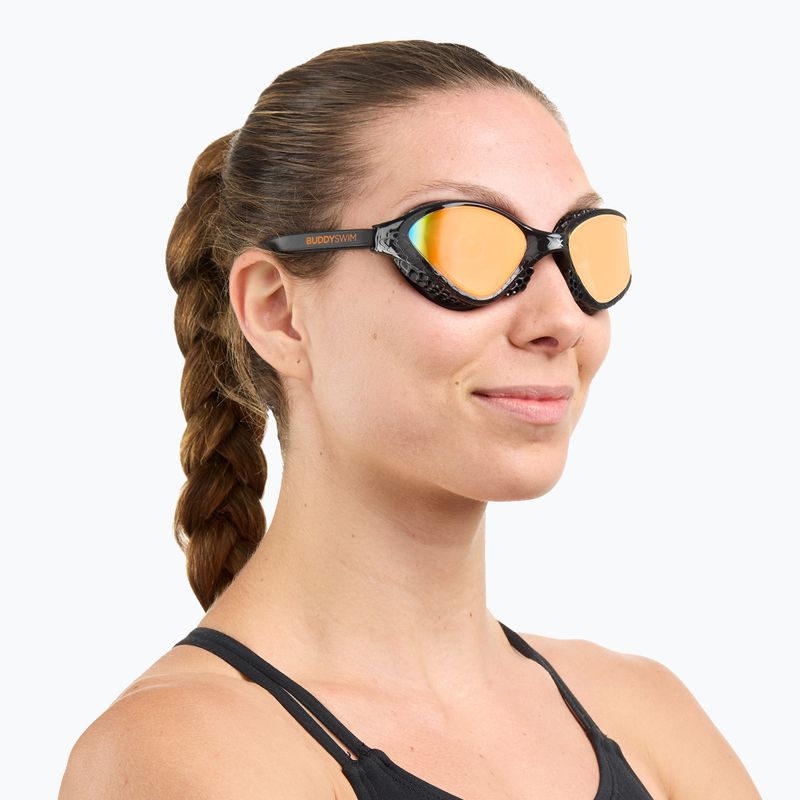 Schwimmbrille BuddySwim OzeanX Mirror black / orange 6