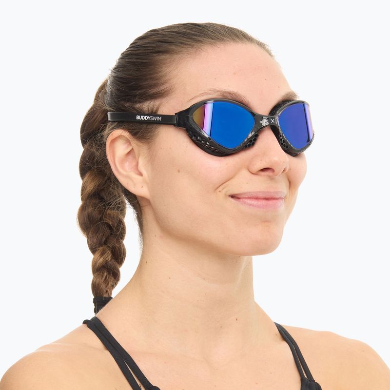 Schwimmbrille BuddySwim OzeanX Mirror black / blue 2