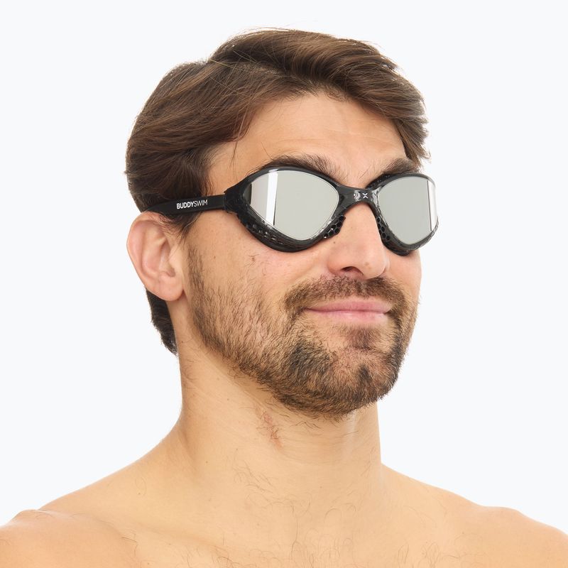 Schwimmbrille BuddySwim OzeanX Mirror black / silver 7