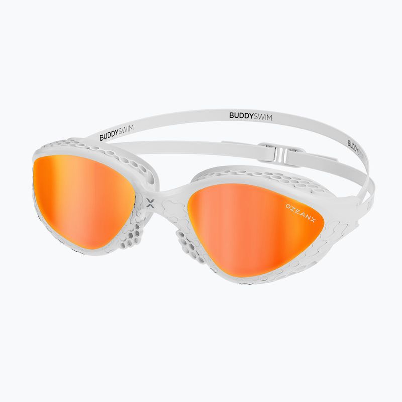Schwimmbrille BuddySwim OzeanX Mirror white / orange