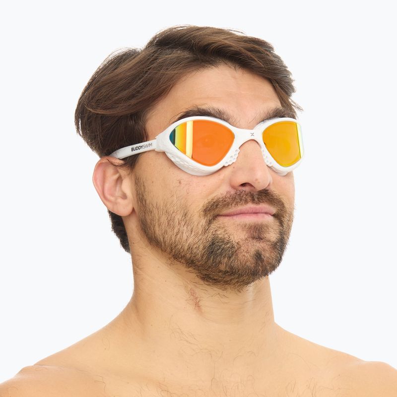 Schwimmbrille BuddySwim OzeanX Mirror white / orange 2
