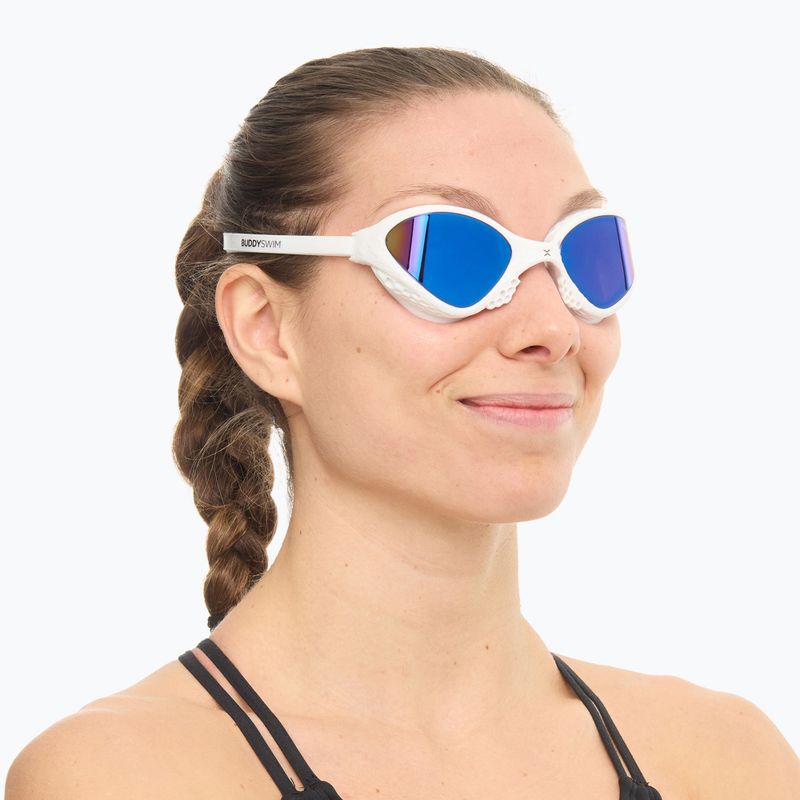 Schwimmbrille BuddySwim OzeanX Mirror white / blue 6