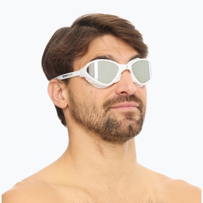 Schwimmbrille BuddySwim OzeanX Mirror white / silver 6