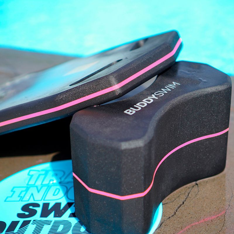 Schwimmbrett BuddySwim Kickboard black/pink 3