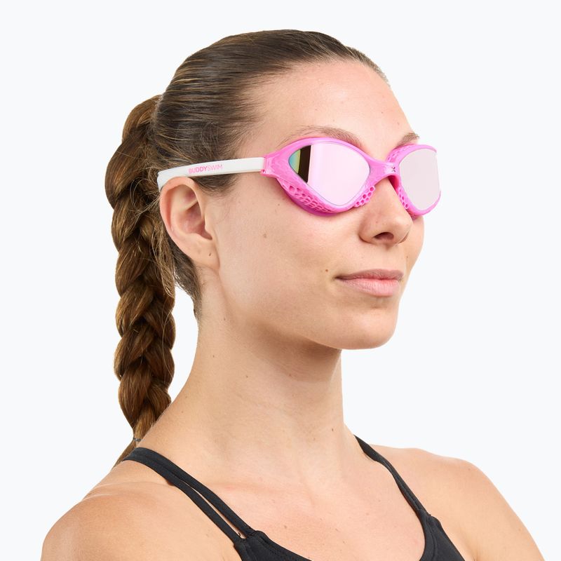 Schwimmbrille BuddySwim OzeanX Mirror pink/white/iridium 3