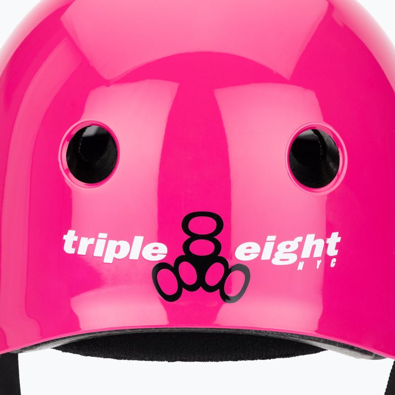 Triple Eight The Certified Sweatsaver rosa glänzender Helm 7