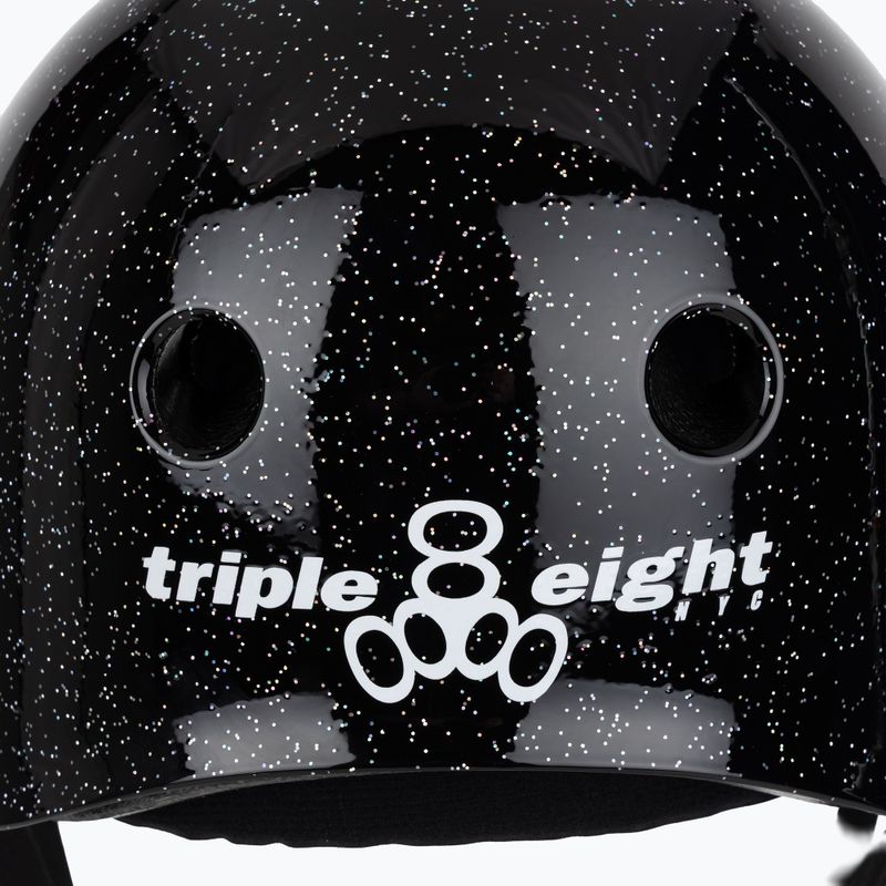 Triple Eight The Certified Sweatsaver schwarzer Glitzerhelm 7