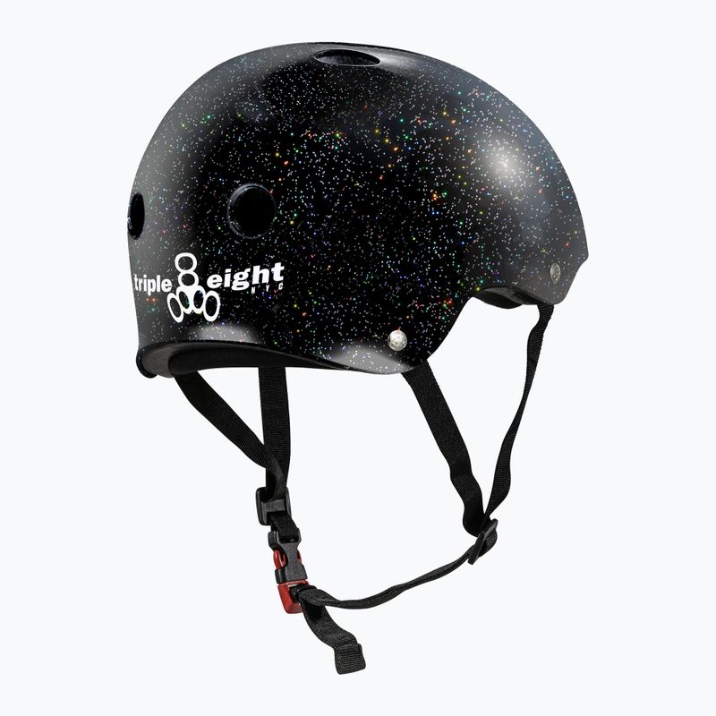 Triple Eight The Certified Sweatsaver schwarzer Glitzerhelm 2
