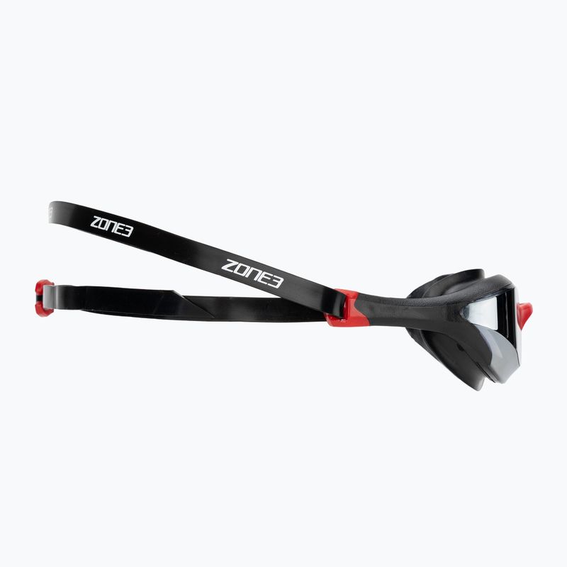 Schwimmbrille ZONE3 Volare Streamline Racing black/red/silver polarisiert verspiegelt revo 3
