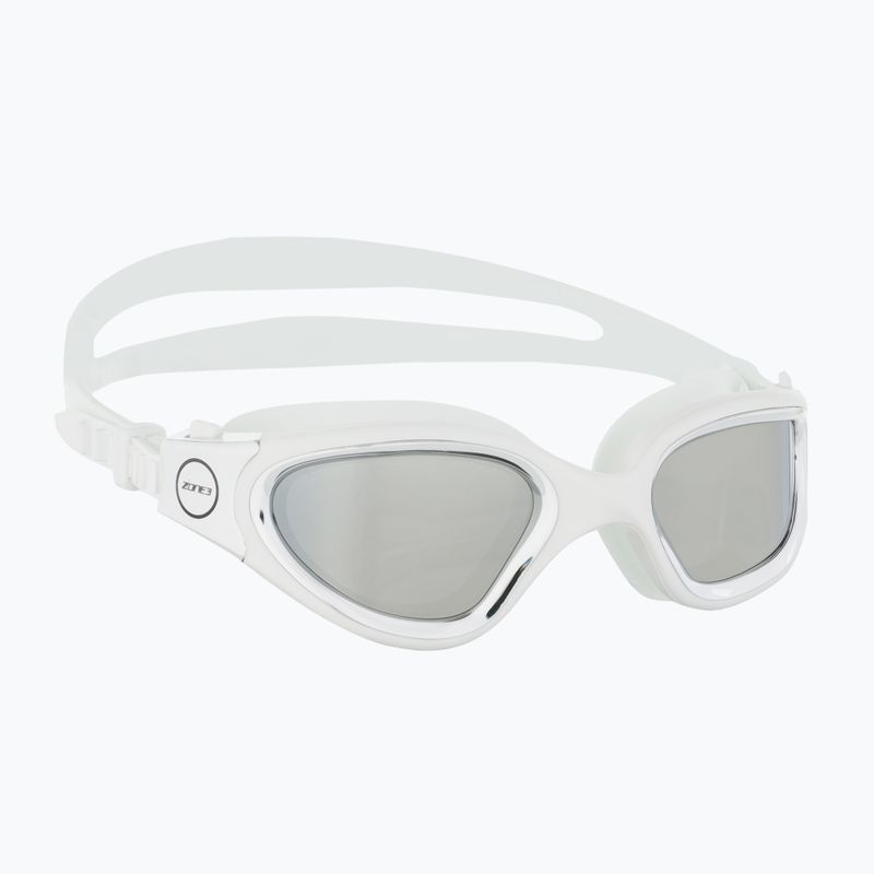ZONE3 Vapour weiß/silberne Schwimmbrille