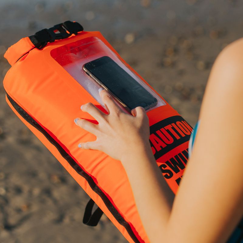 Rettungsboje BuddySwim Smartphone Dry Bag 28 l orange 5
