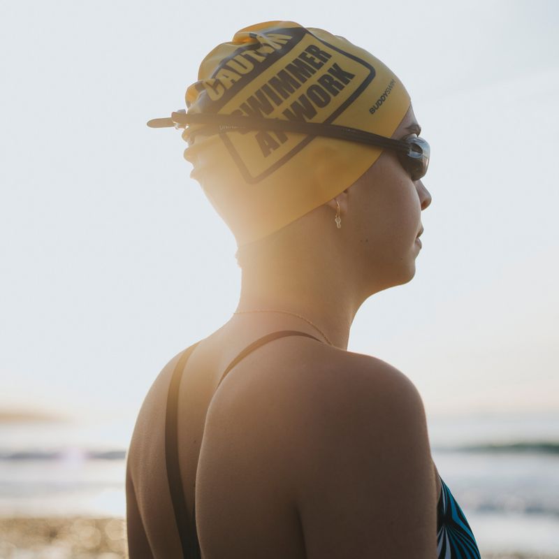 Schwimmkappe BuddySwim CSW Silicone yellow 3