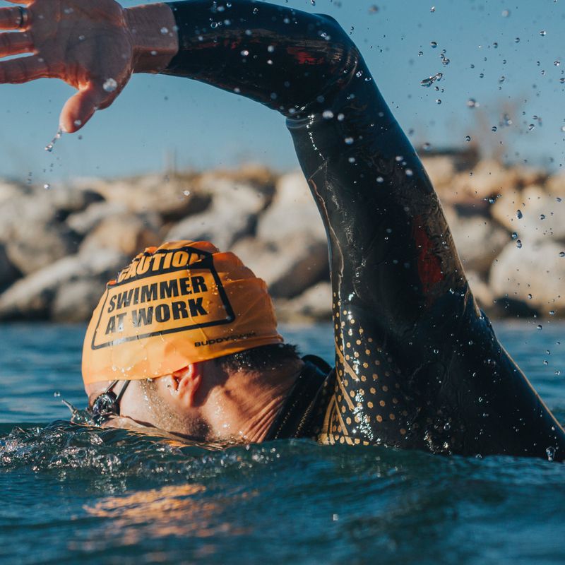 Schwimmkappe BuddySwim CSW Silicone orange 3