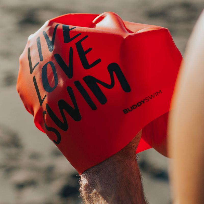 Schwimmkappe BuddySwim LLS Silicone orange 4