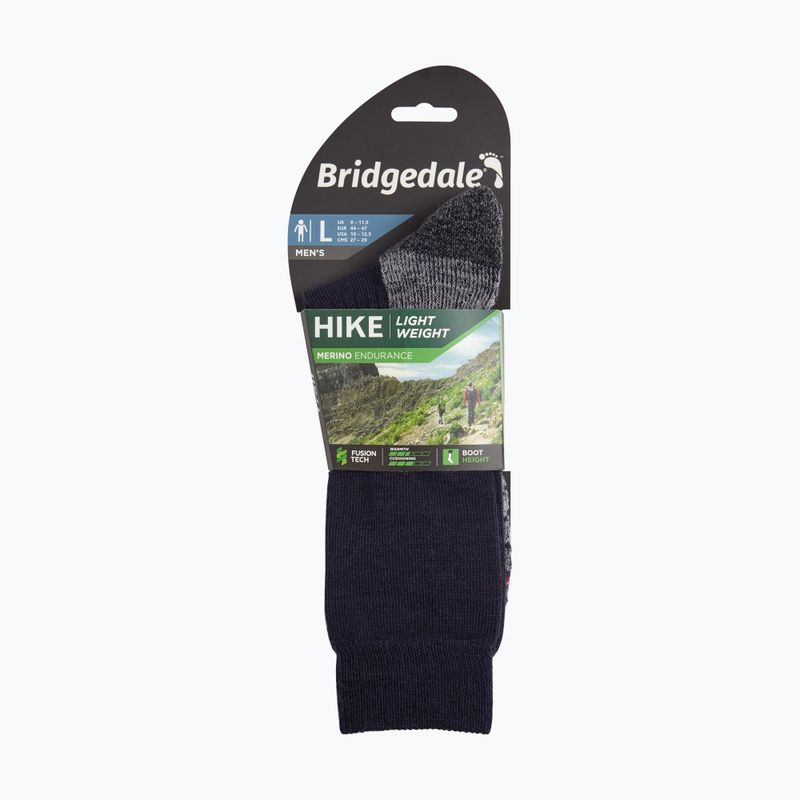 Herrensocken Bridgedale Lightweight Merino Performance Boot Original navy/grey 4