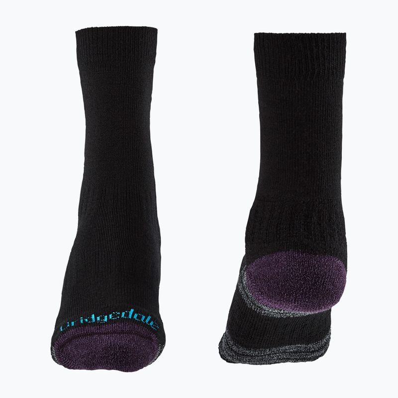 Damensocken Bridgedale Lightweight Merino Performance Boot Original black/purple 2
