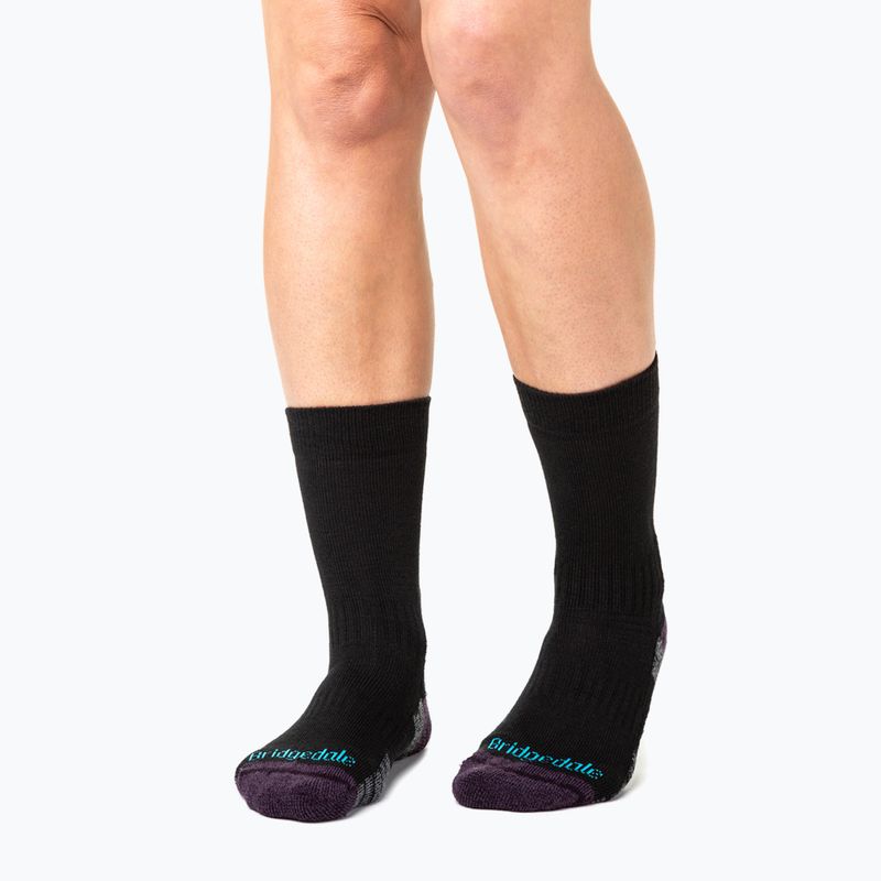 Damensocken Bridgedale Lightweight Merino Performance Boot Original black/purple 5