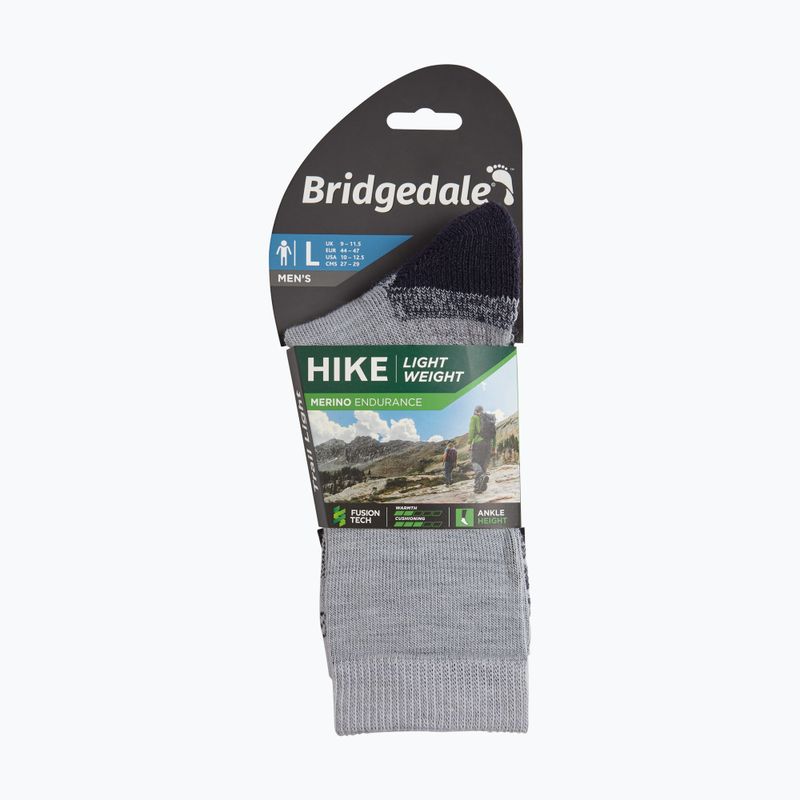 Herrensocken Bridgedale Lightweight Merino Performance 3/4 Crew Original silver/navy 4