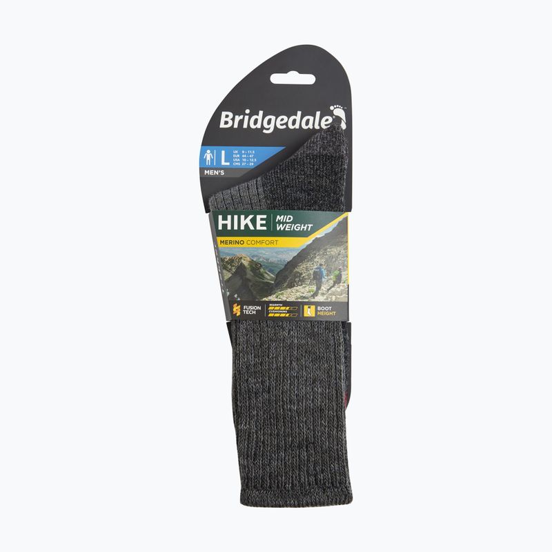 Herrensocken Bridgedale Midweight Merino Comfort Boot Original charcoal 4