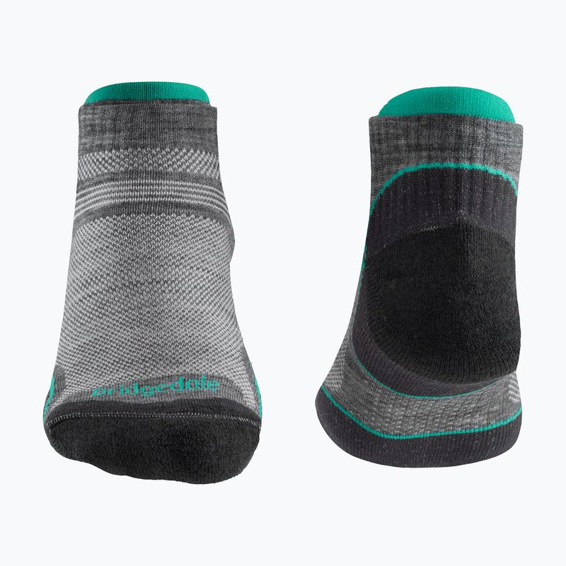 Damen-Trekkingsocken Bridgedale Hike Ultralight Merino Performance Low mid grey/surf 2