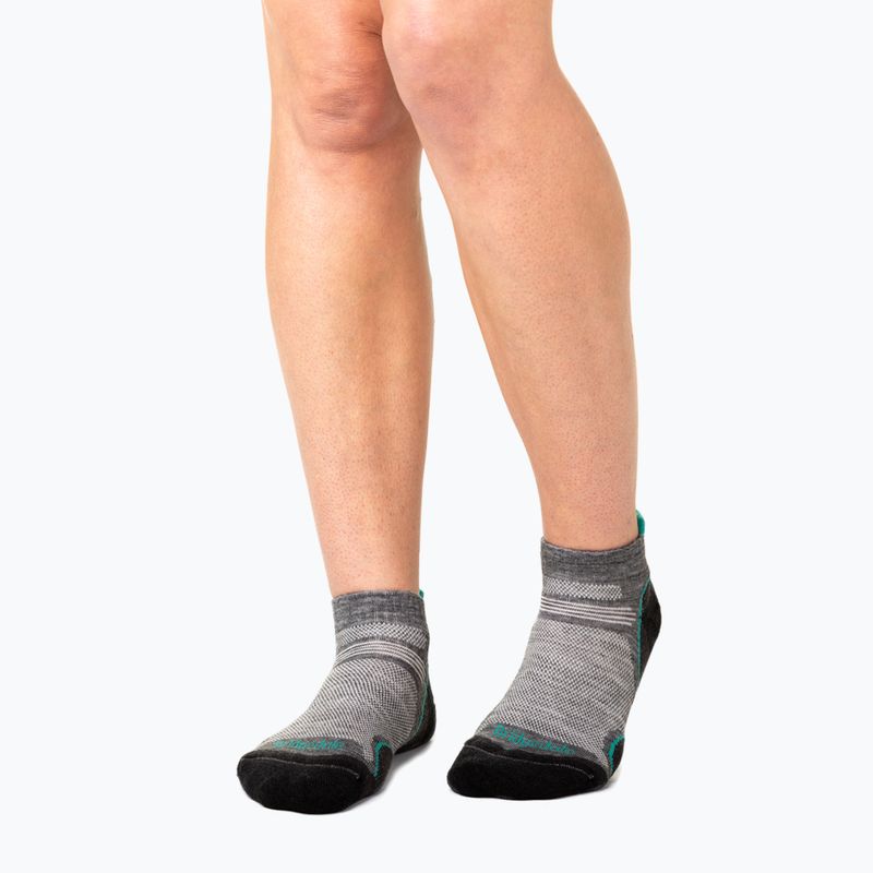 Damen-Trekkingsocken Bridgedale Hike Ultralight Merino Performance Low mid grey/surf 3