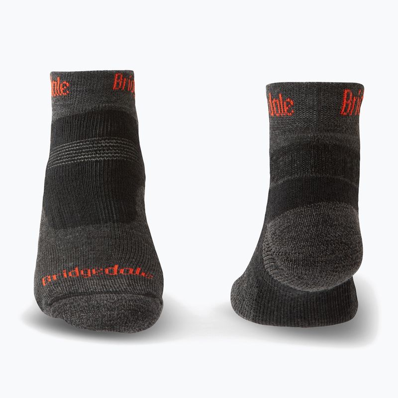 Herren-Trekkingsocken Bridgedale Hike Midweight Performance Ankle graphite/orange 2