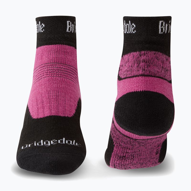 Damen-Trekkingsocken Bridgedale Hike Midweight Performance Ankle black/pink 2