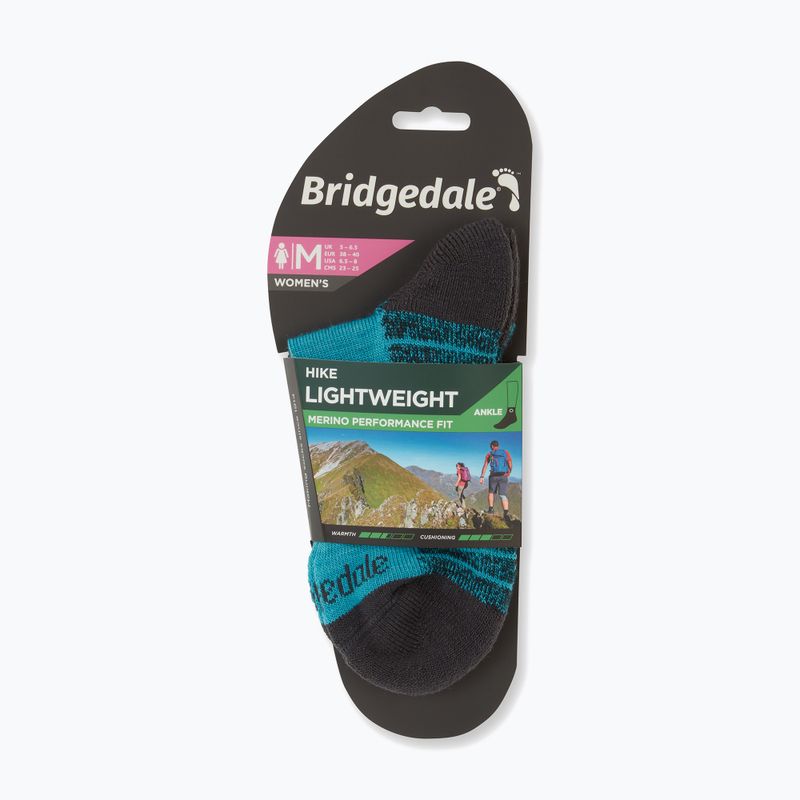 Damensocken Bridgedale Hike Lightweight Performance Ankle turquoise/navy 3