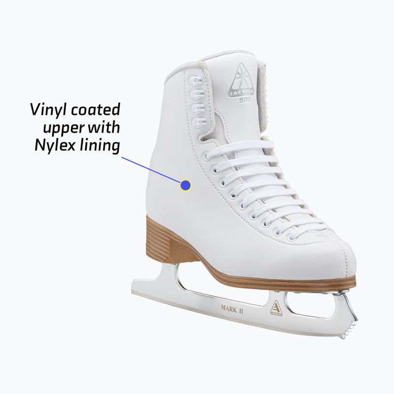 Damen-Kunstlaufschlittschuhe Jackson Classic 500 Ultima Mark I Blade white 10