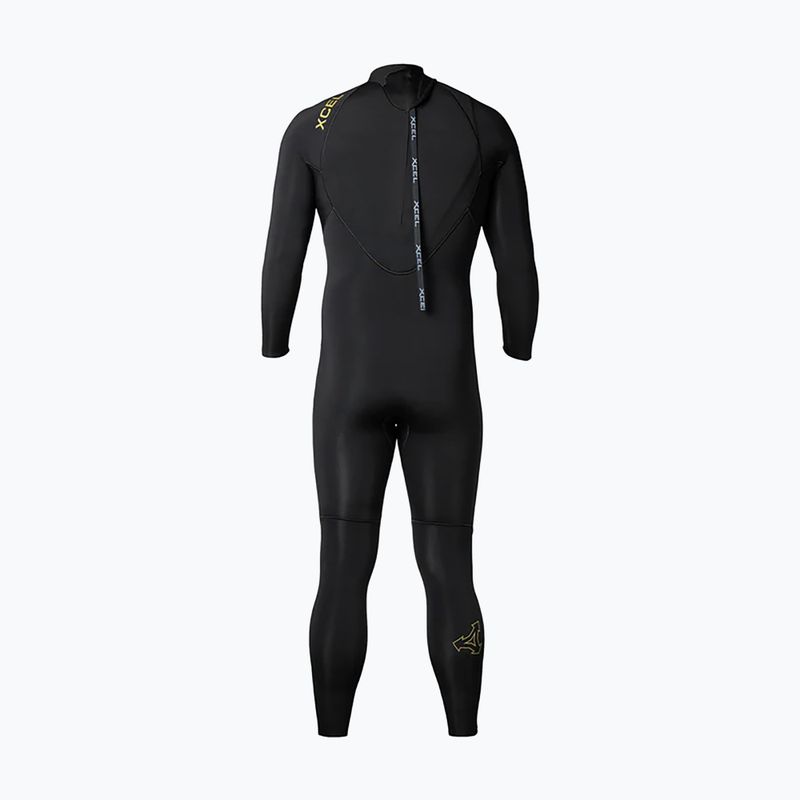 Herren Schwimm-Neoprenanzug Xcel Comp 4/3 mm Back Zip Full black 2