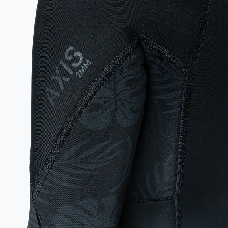 Damen Schwimm-Neoprenanzug Xcel Axis Back Zip Spring 2 mm black/palm/monstera print 6