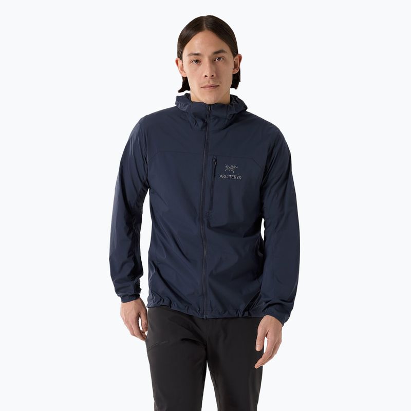 Men's Arc'teryx Squamish Hoody schwarz saphirfarbene Windjacke