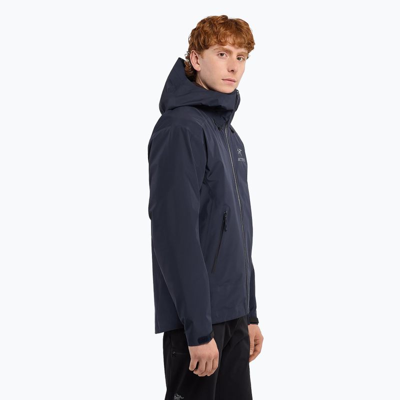 Herren Arc'teryx Beta LT Regenjacke schwarz saphir 2