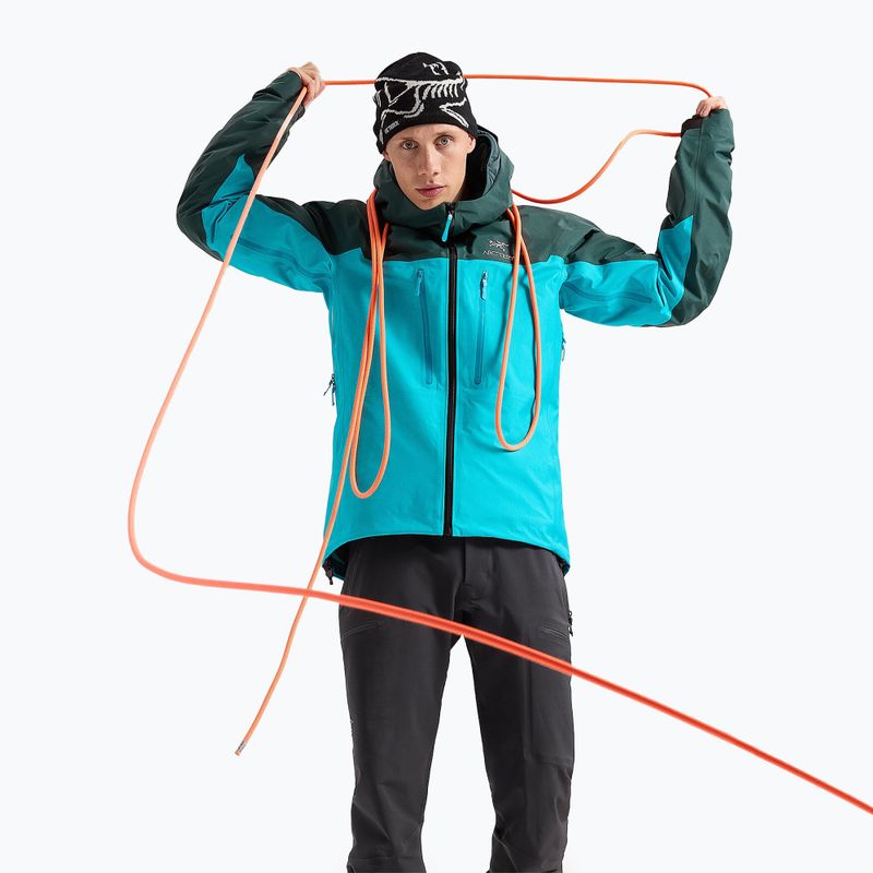 Herren Arcteryx Alpha blau tetra/pytheas Regenjacke 4