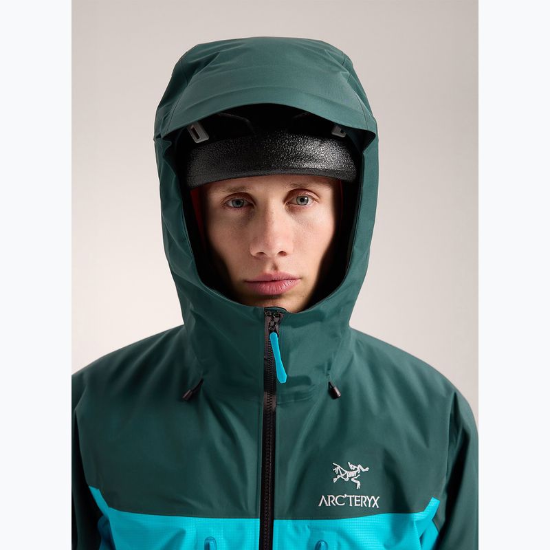 Herren Arcteryx Alpha blau tetra/pytheas Regenjacke 6