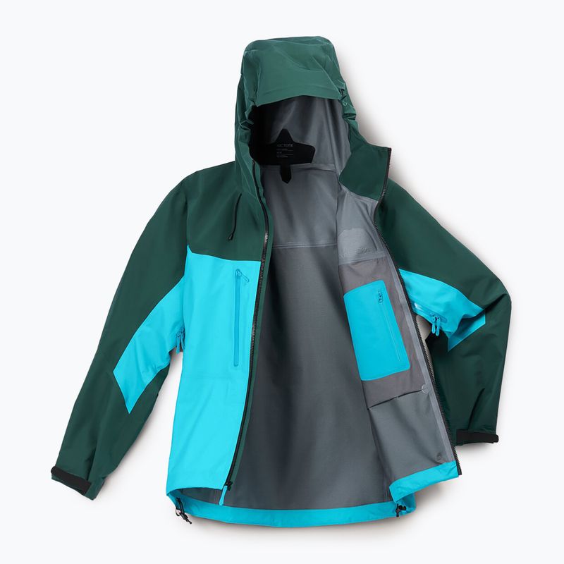 Herren Arcteryx Alpha blau tetra/pytheas Regenjacke 9