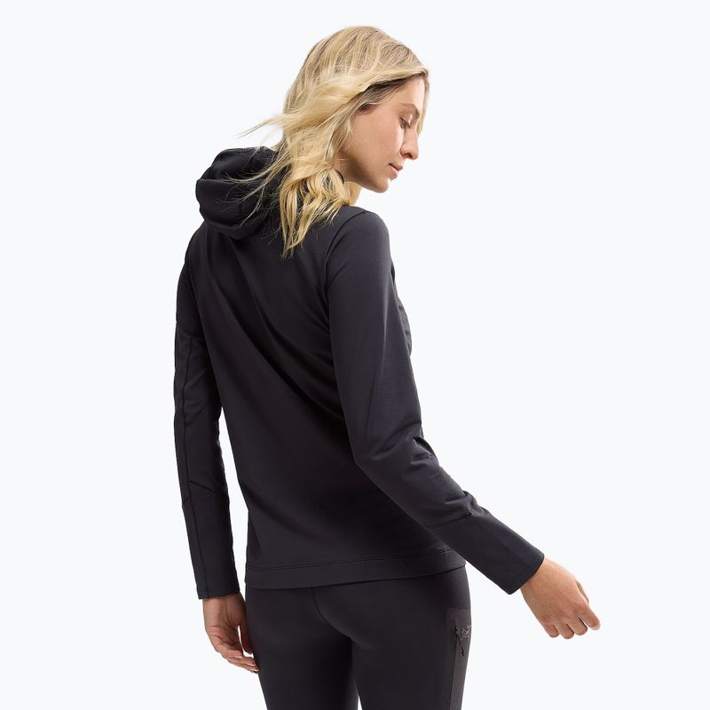 Damen-Trekking-Sweatshirt Arcteryx Rho Hoody schwarz 2